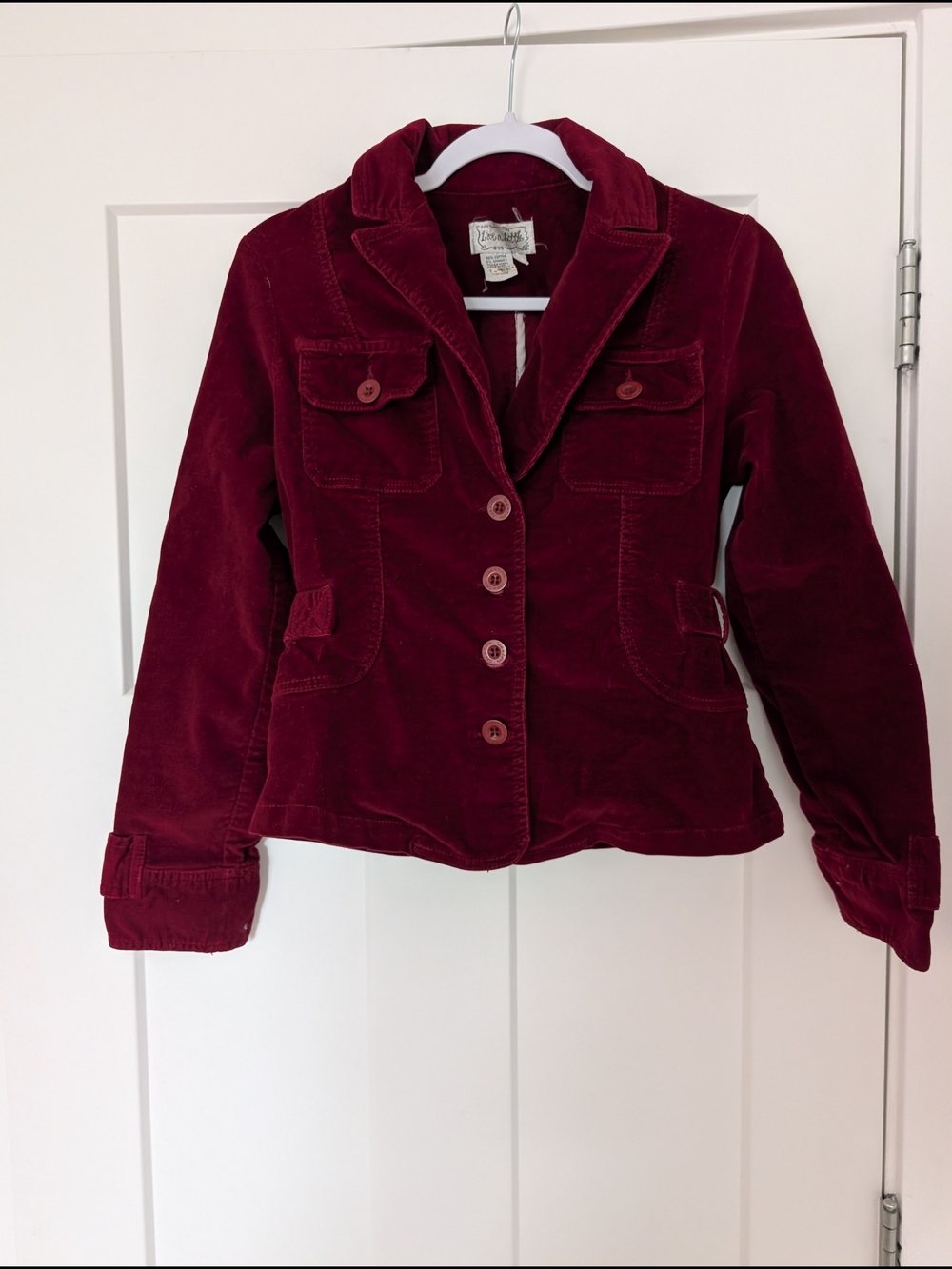 Live a Little Burgundy Corduroy Blazer
